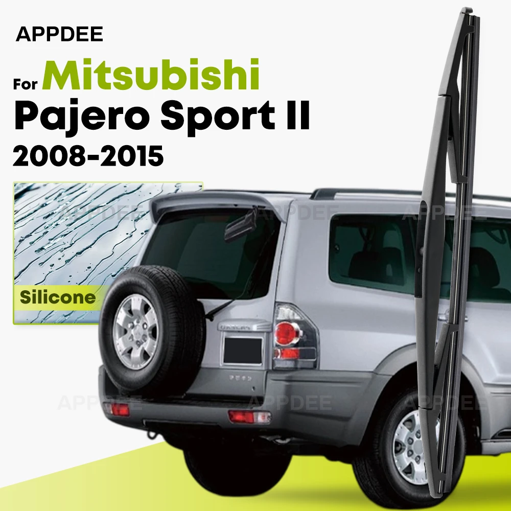 

Silicone Rear Wiper For Mitsubishi Pajero Montero Sport MK2 2008-2015 coated windshield wiper blade 14" Rear Window Brushes