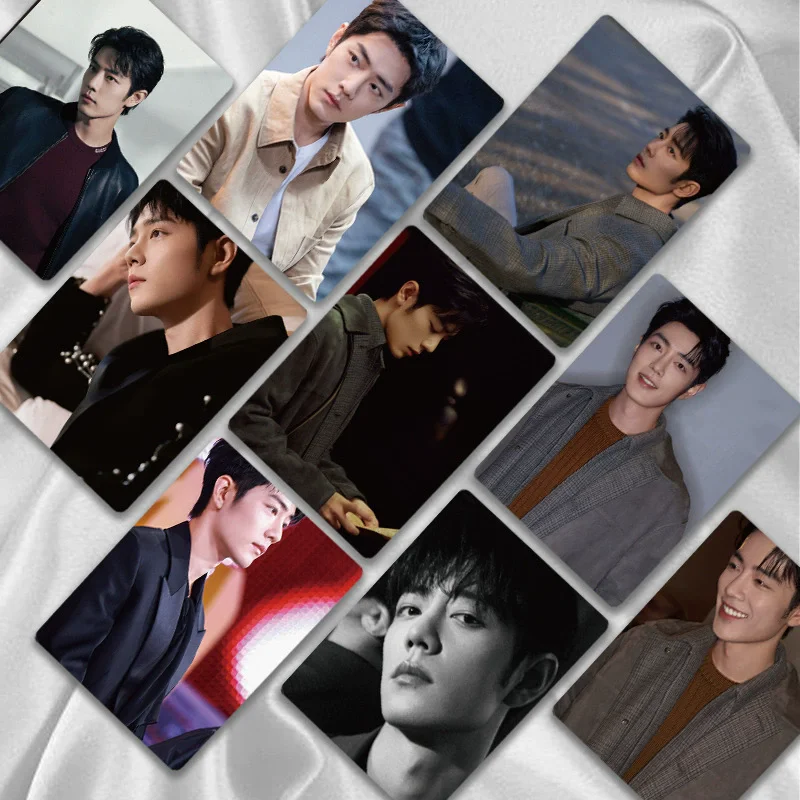 50개/대 Wang Yibo, Xiao Zhan 레이저 Lomo 카드 그림 Photocard 팬 컬렉션 선물