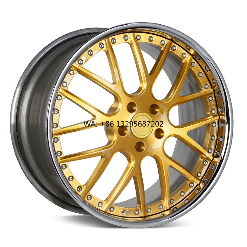 

2-piece Customized Luxury Forged Car Wheels 15 16 17 18 19 20 21 22 23 24 26 Inch Gold Chrome Multi Spokes Wheels for Chevrolet