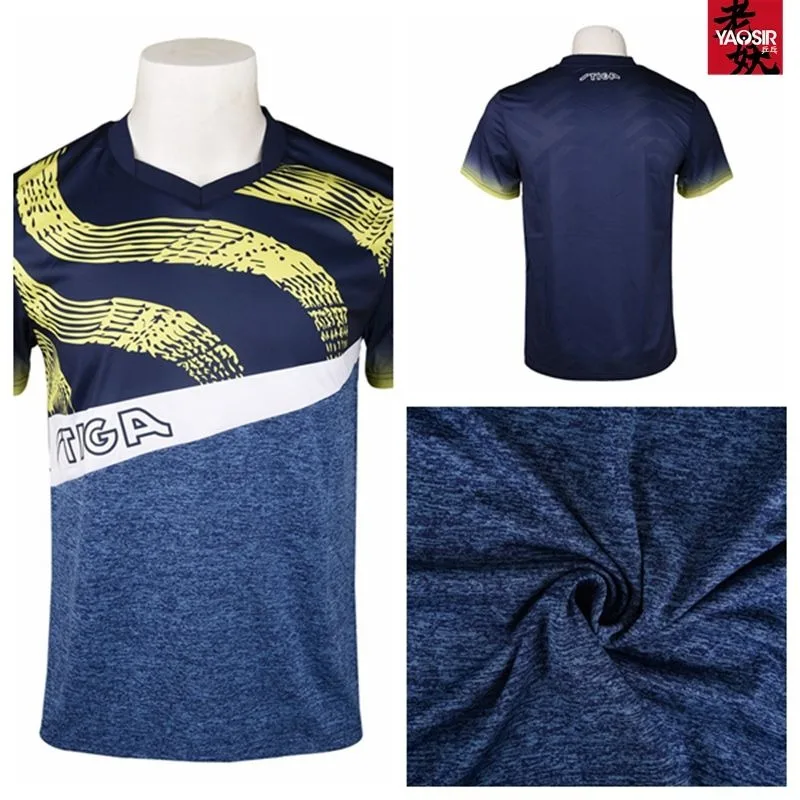 STIGA new table tennis uniform men's and women's short sleeved T-shirt sportswear quick drying breathable competition uniform