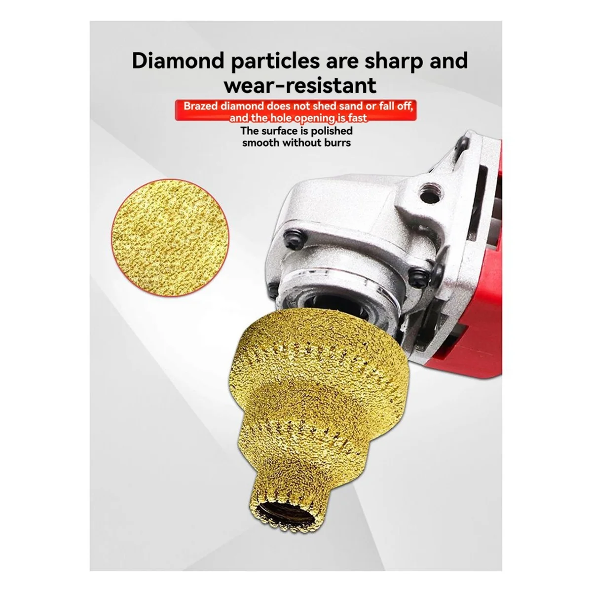 

AA25 Brazed Pagoda Drill Bit M10 Brazed Diamond Tower Drill Tile Stone Rock Plate Drill Reaming Integrated Bit Diamond Tools