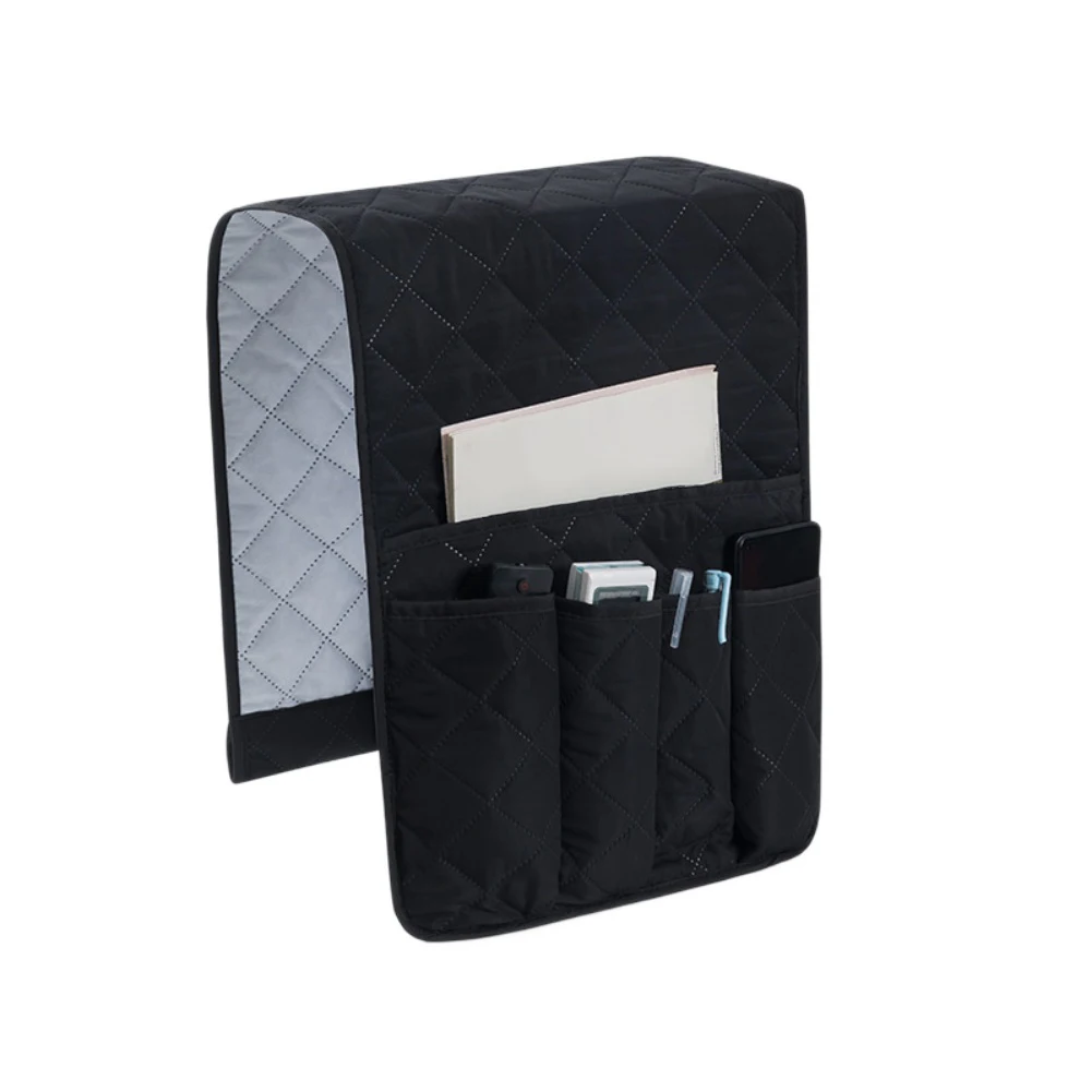 Sofa Armrest Organizer Remote Control Holder With 5 Pockets For Recliner Couch Sofa Chair Armchair For Magazine Book Tablet