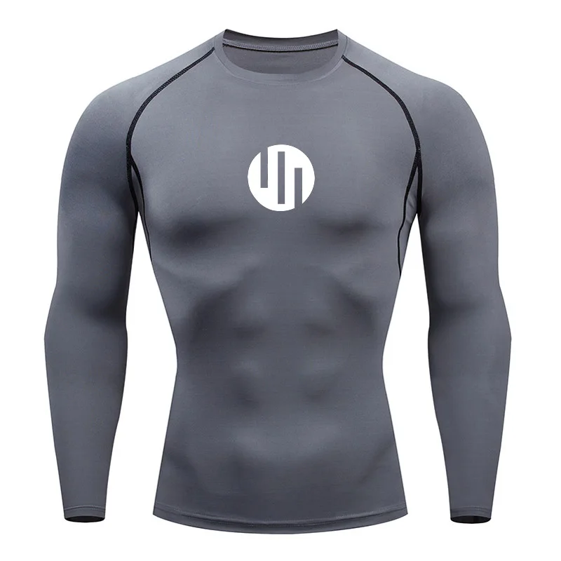 Enganliegendes Langarm-T-Shirt für Herren zum Laufen, Fitness-Unterwäsche, schnelltrocknend, Sonnenschutz, zweite Haut, Sportbekleidung für Männer – Detail 16