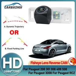 HD 1080*720 Fisheye Car Rear View Camera High quality RCA For Peugeot 208 301 308 408 508 For Peugeot 3008 For Peugeot RCZ