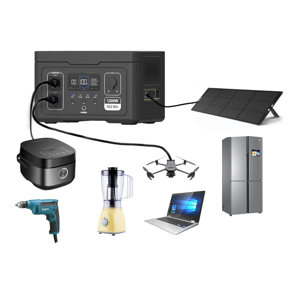 sOUOP No Noise Campers RVs Tragbare Powerstation Outdoor LiFePO4 Portable Power Station 1200W 220V Solar Generator