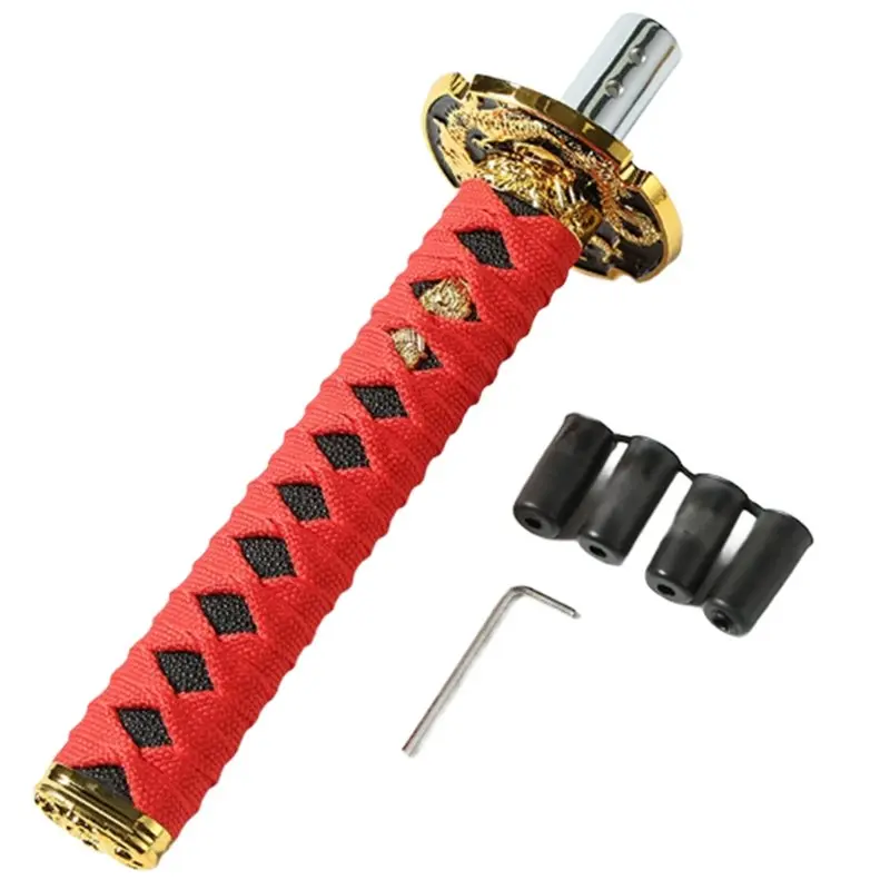 

Самурайский нож, ручка переключения передач, модификация головки шестерни, рычаг переключения передач, автомобильные модификационные детали, красный