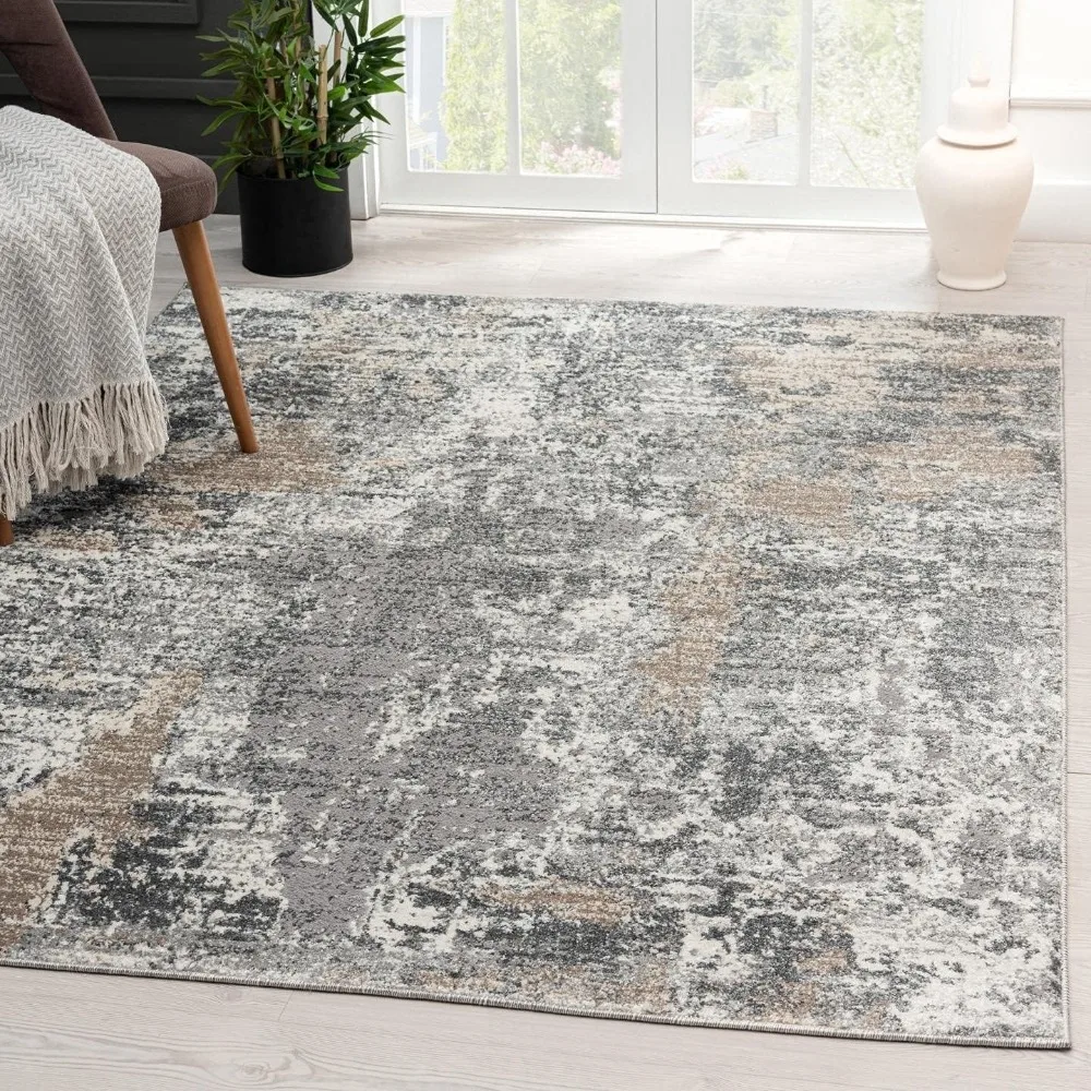 

Euston Collection 7679 Grey 8x10 Abstract Area Rug