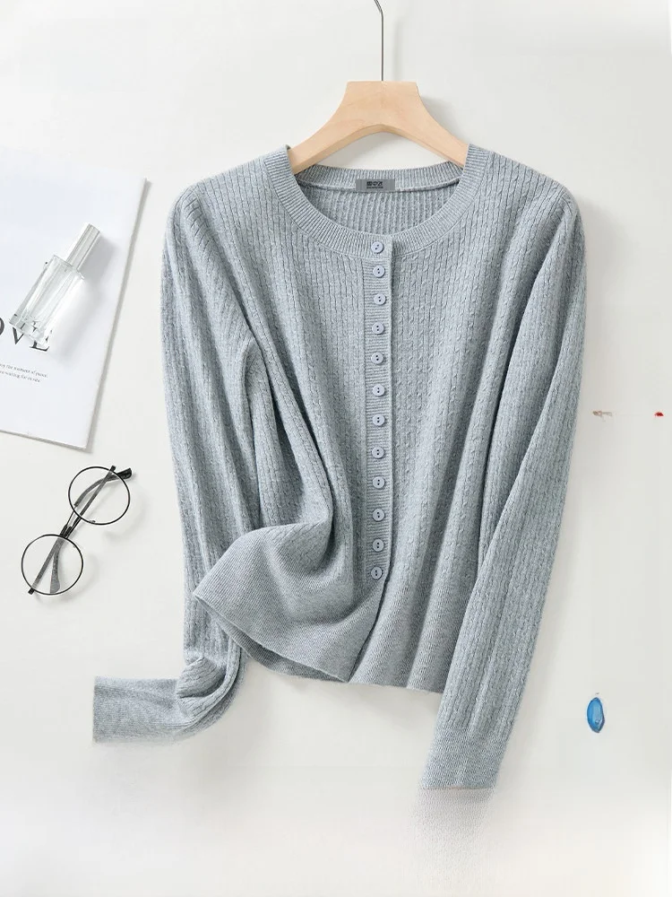 

Женский вязаный кардиган Snow Mid Flight: тонкий, с узором «косы», для весны и осени, верхняя одежда премиум-класса, модель PC