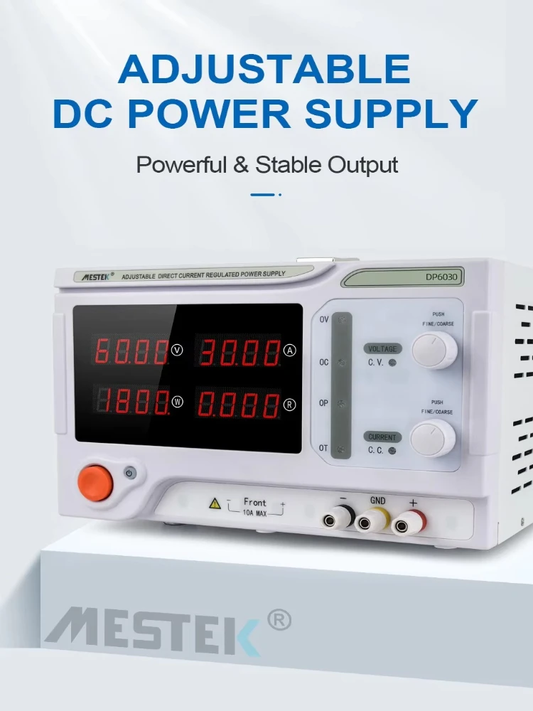 1800W Digital Switch 60V 30A 24V 30V 40V 10A 20A 5A Desktop Lab Mode Battery Motor Charging High Power DC Power Supply