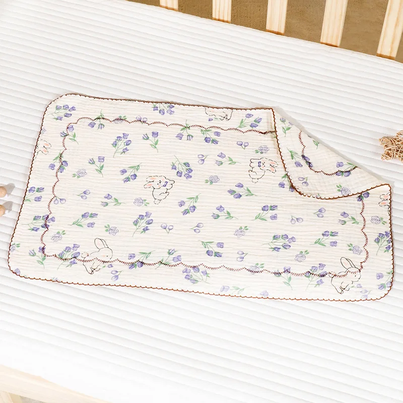 Baby Pillowcase Made of Pure Cotton Breathable Lightweight Sweat Absorbing Suitable for Home Daycare and Travel No Pillow insert