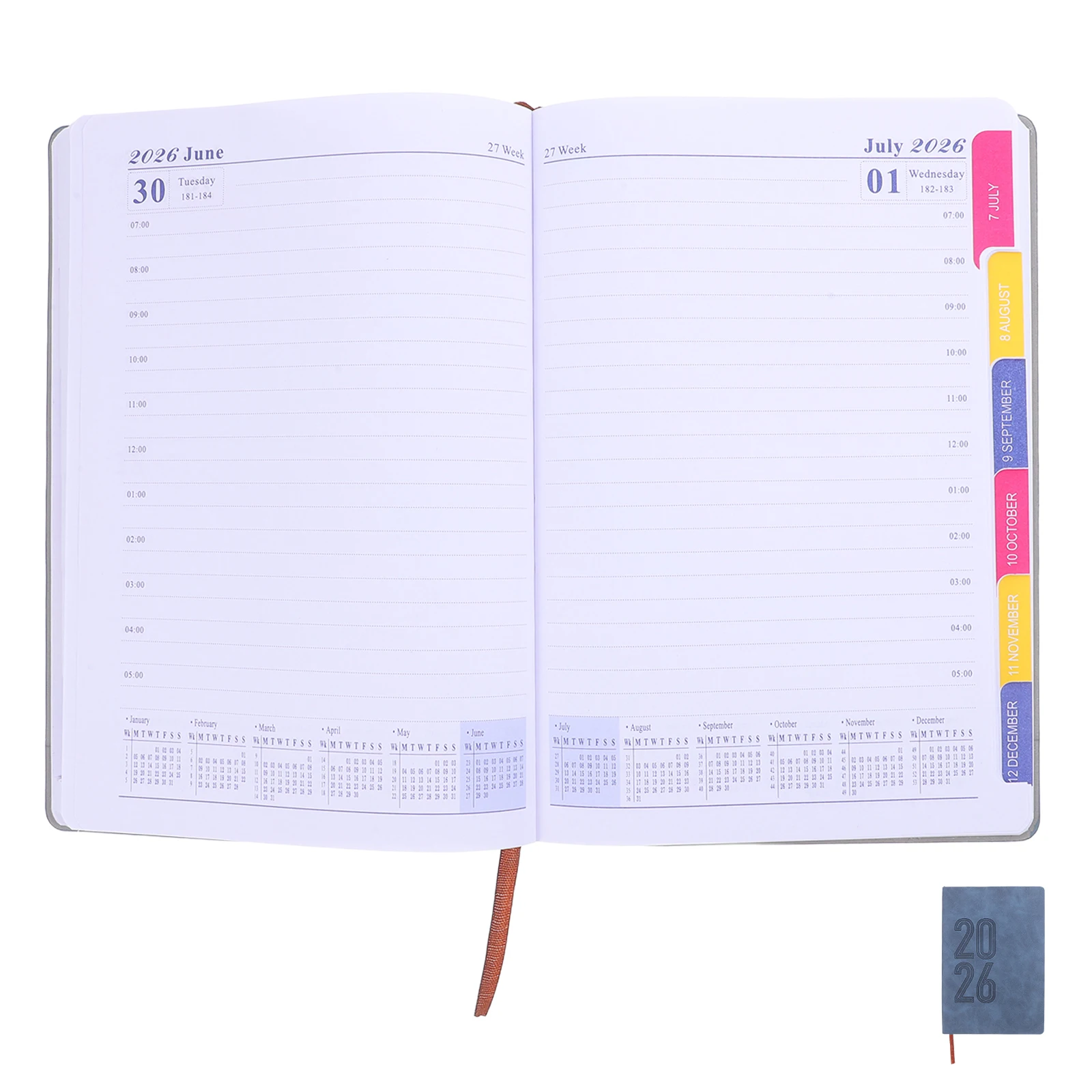 

A5 2026 Notebook Planner with Full Year Calendar Weekly Monthly Overview Habit Tracker Appointment Book for Personal