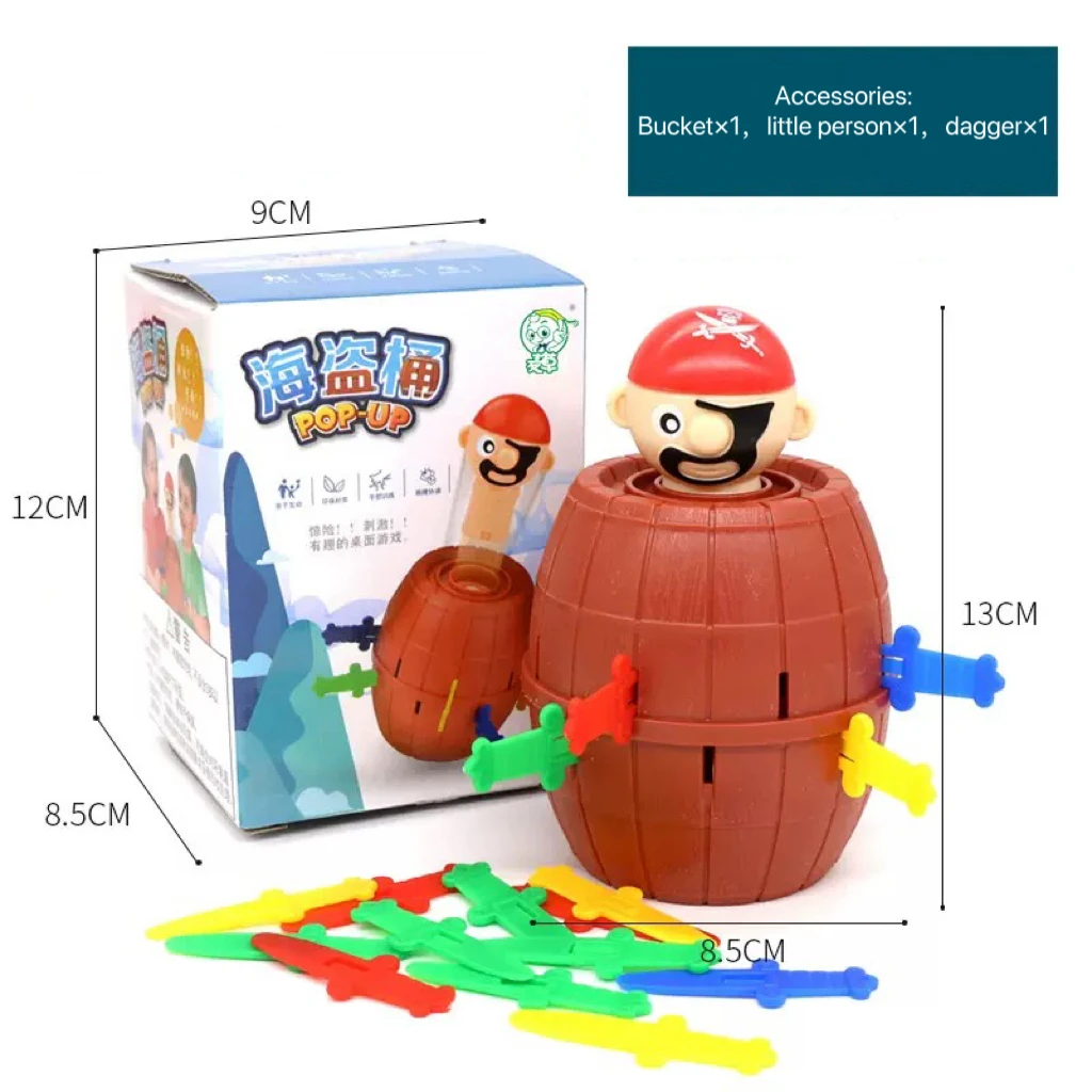 Pirate Bucket Kinderspeelgoed Interactief klein bordspel Trick and Sword Insertion Game
