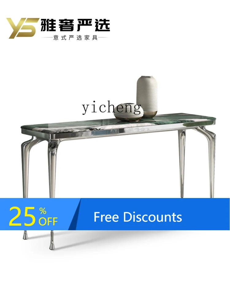 AA  natural luxury stone entrance platform  light luxury entrance table Household  against the wall entrance