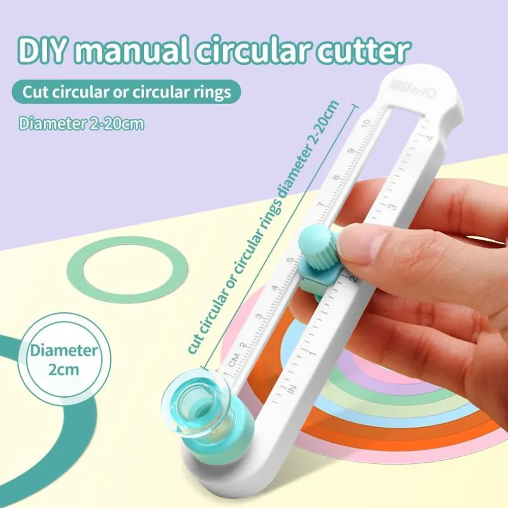 New Round Cutting Knife Adjustable 360 Compass Circle Cutter Scrapbooking Cutters Circular Paper