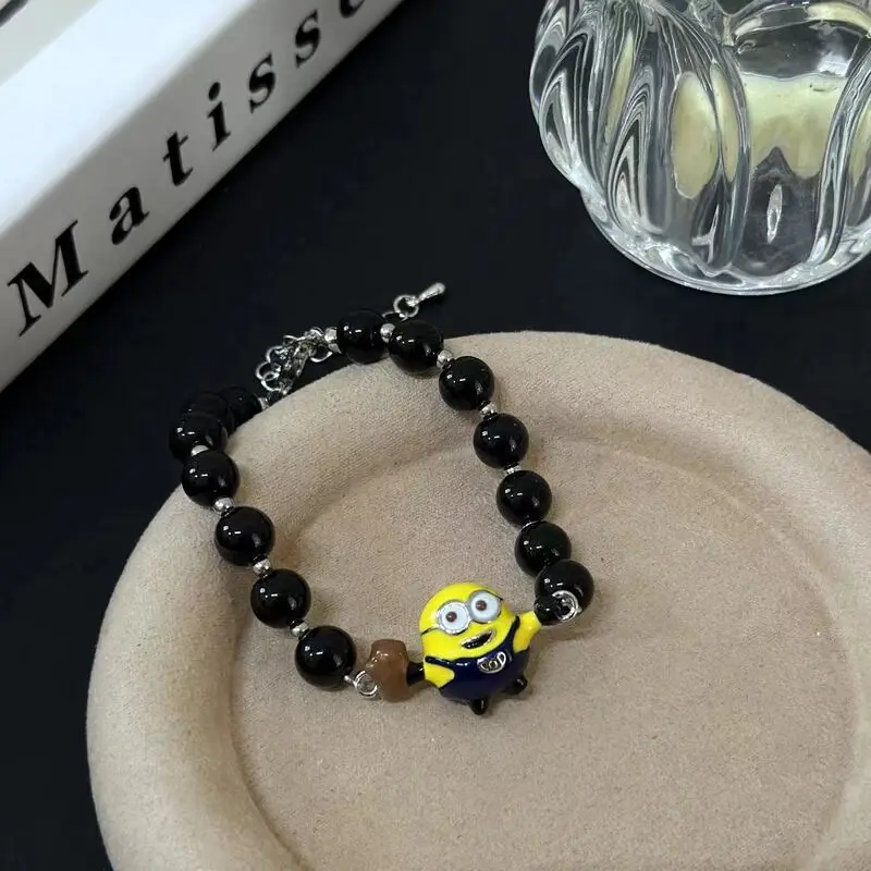 Minimalist Minion Beaded Bracelet | Cute Cartoon Couple Jewelry | Lightweight Luxury Birthday Gift view 4