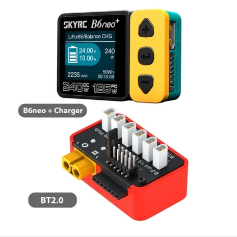 SKYRC Batterijoplaadhub OSH 6-poorts 1S Batterijoplaadhub voor LiPo LiFe Li-ion LiHV Ondersteuning B6neo B6ACneo B6neo+ B6neo 2