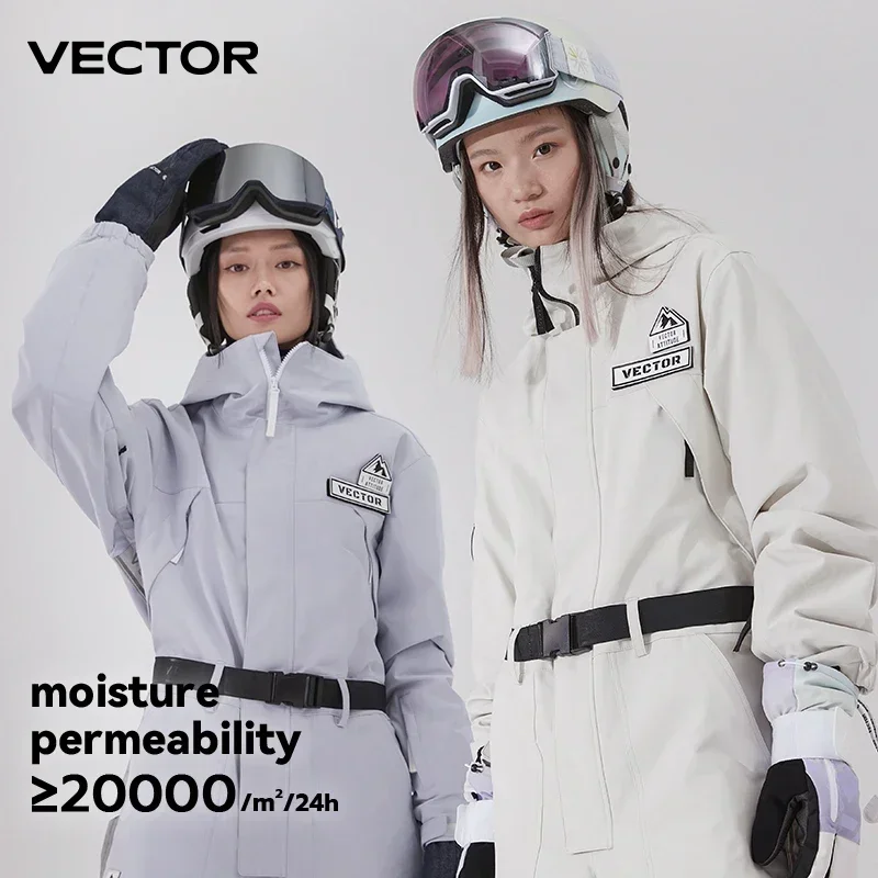 VECTOR Extra Thick Women Ski Pants Straight Full Overalls Winter Warm Windproof Waterproof Outdoor Sports Snowboard Snowmobile