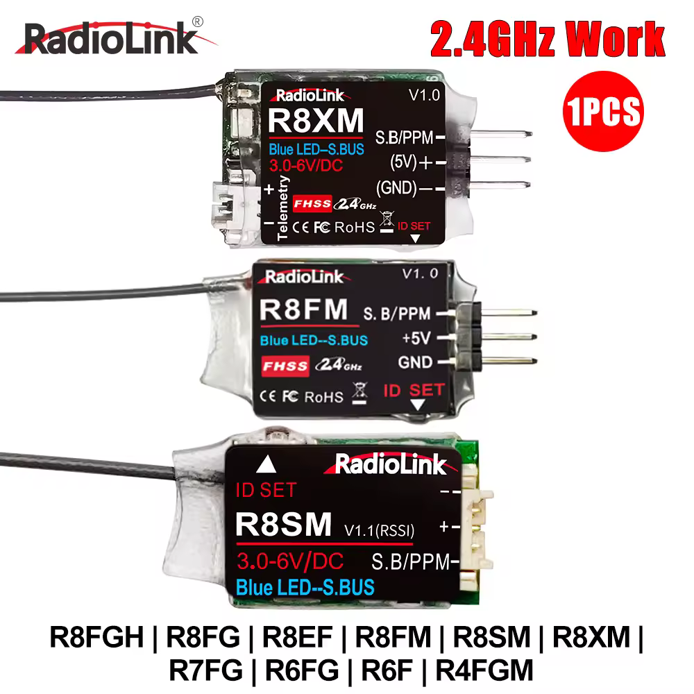 RadioLink-Récepteur RC 2.4G, R8FGH R8FG R8EF R8FM R8SM R8XM R7FG R6FG R6F R4FGM
