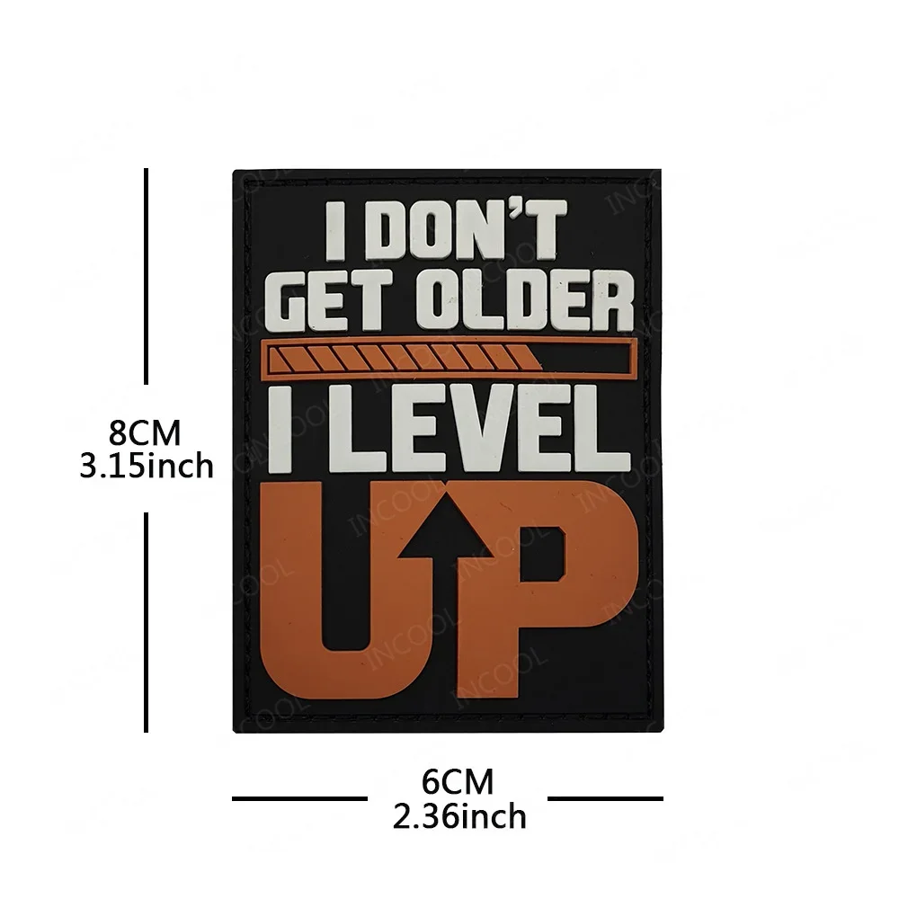 Embroidered I Don't Get Older Keep Smile English Letters Patches Fabric PVC Rubber Fashion Decorative Badges For Cap Backpack
