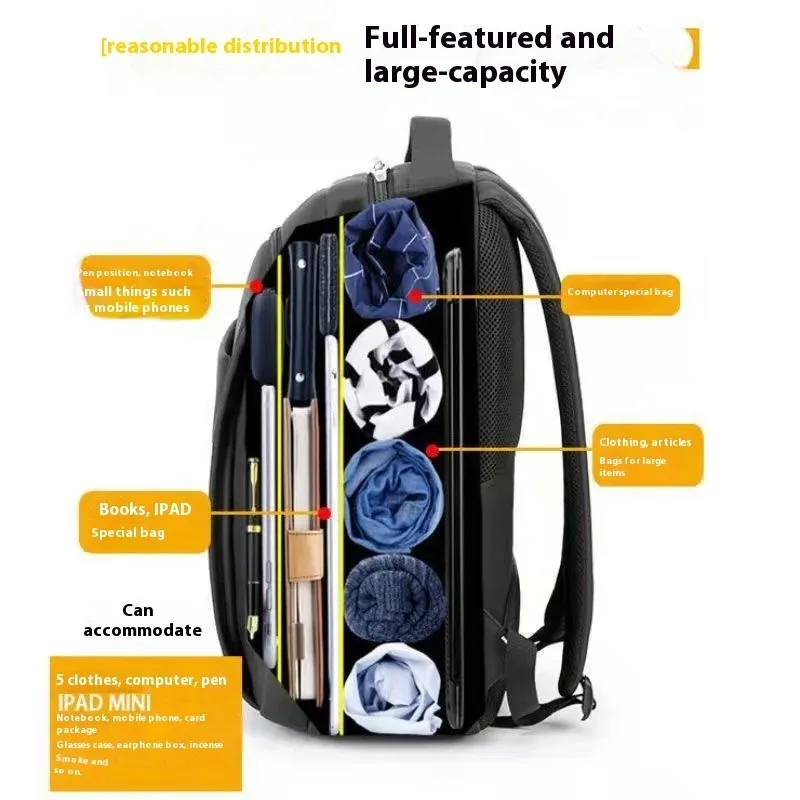 Men Business Backpack 2026 New Waterproof Laptop Backpack USB Charging Large Capacity Casual Travel Shoulder Bag