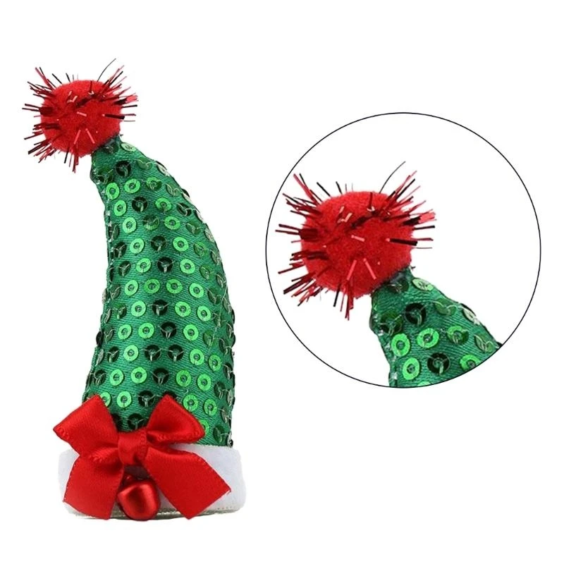 قبعة عيد الميلاد شكل يزين بقع DIY الحرفية لعبة عقال مواد الخياطة 15UB