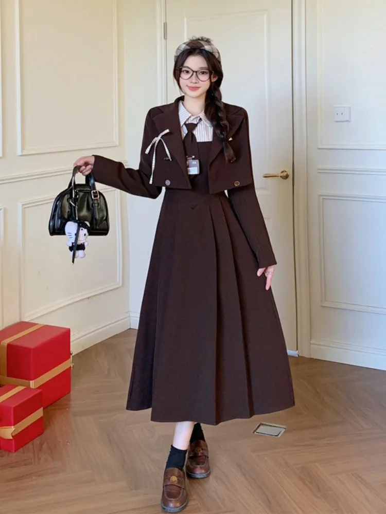 

plus Size Fashion College Style Outerwear Winter Slimming Design Korean System Women's Clothing Set Casual Commute Windbreaker