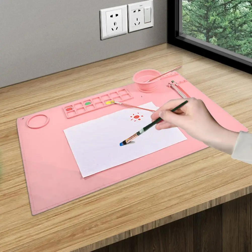 لوحة حصيرة سيليكون مدرسة المعلم الفن الكتابة على الجدران لوحة رسم المضادة للخدش مقياس واضح الاطفال الكتابة على الجدران حصيرة إمدادات المنزلية