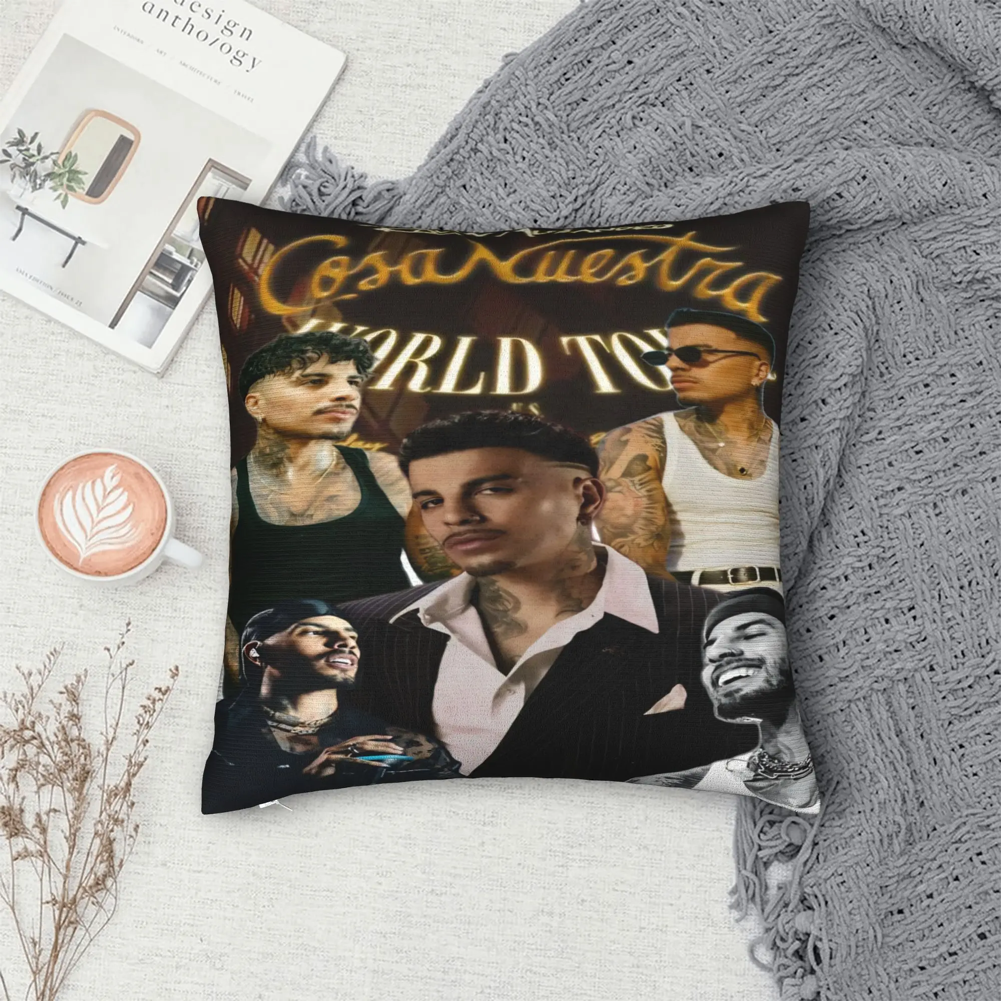 

Наволочка Rauw Alejandro Singer Rapper с принтом, наволочки, украшение для сиденья, молния, несколько размеров