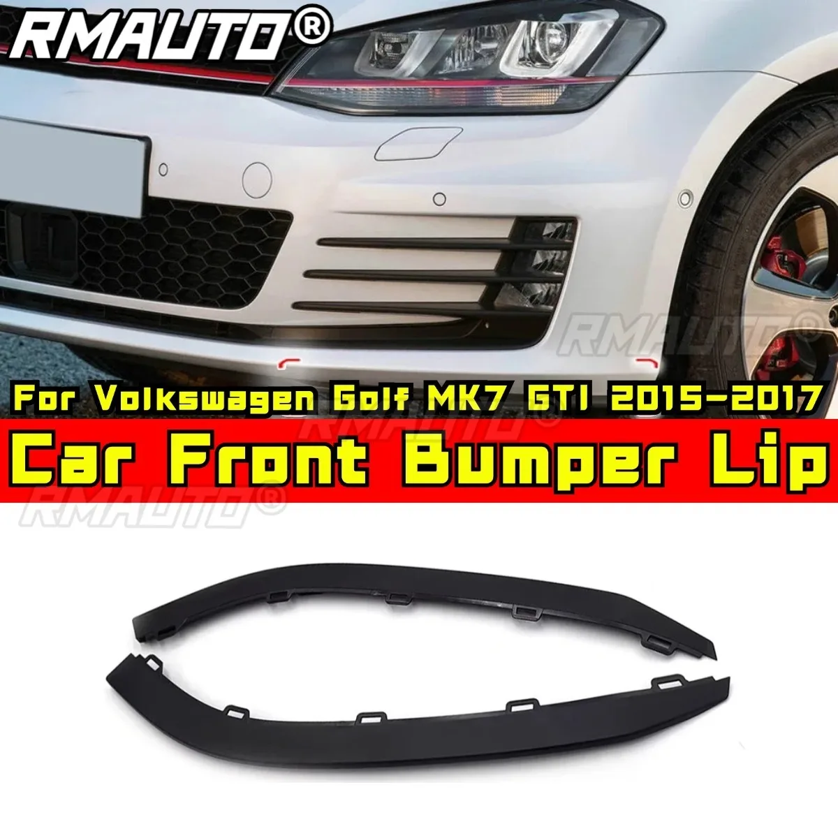 

Передний бампер автомобиля, разделитель губ, диффузор, спойлер, защита бампера, комплект кузова для Volkswagen Golf MK7 GTI 2015-2017, автомобильные аксессуары
