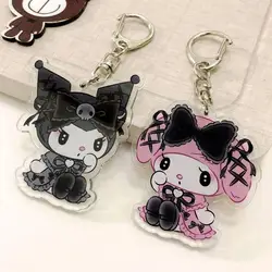 Sanrio My Melody Kuromi Key Chain Kawaii Dark Wind Fun Styling Girl Backpack Pendant Anime Accessories for Children Gifts