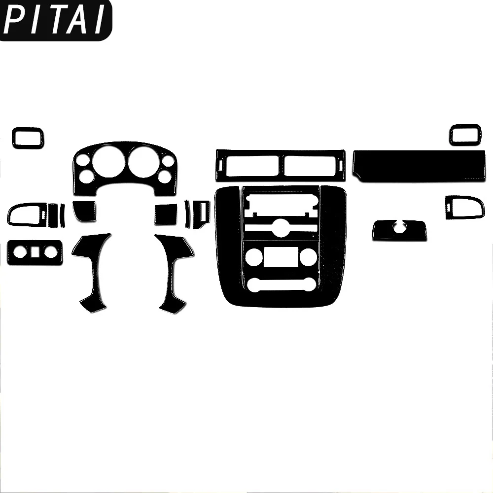 23Pcs Piano Black Interior Trim Stickers For Chevrolet Silverado Tahoe GMC Sierra LTZ SLT 2007-2013 Instrument Panel Cover Kit
