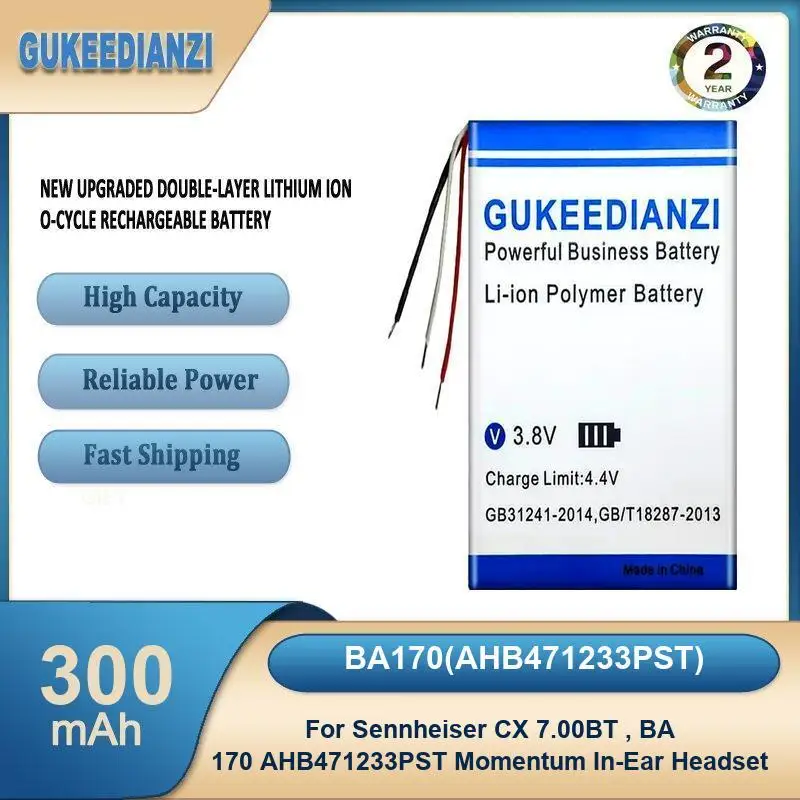 بطارية لـ Sennheiser CX Sport، CX 350BT، CX 6.00BT، CX 150BT 7.00BT BA 170 AHB471233PST سماعة أذن داخل الأذن AHB480832PLT