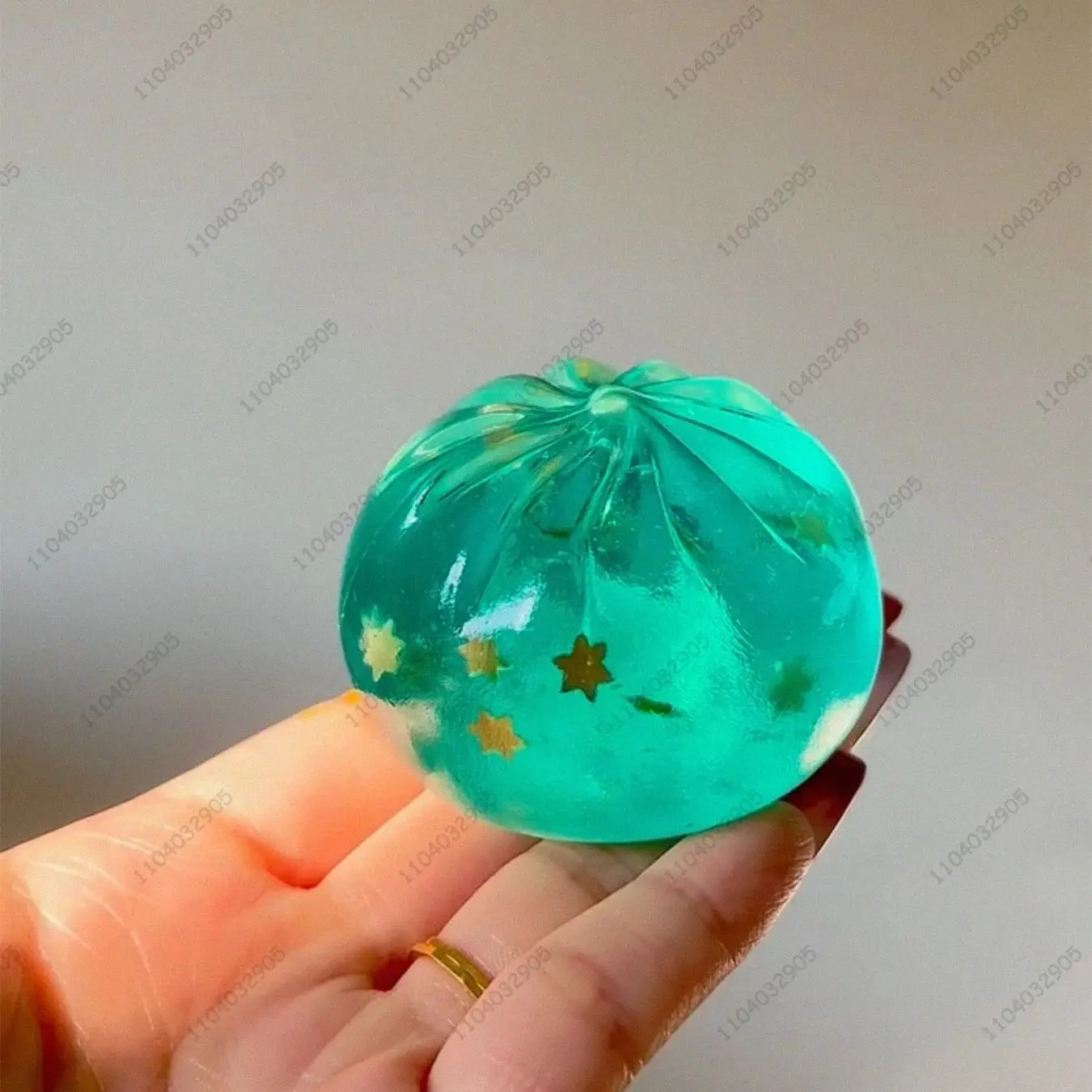 Mint Melon Jade Bun Stress Ball Jade Non-Bounce Squeeze Ball ASMR Sensory Anti Stress Relief Fidget Toys for Adult Hand Exercise