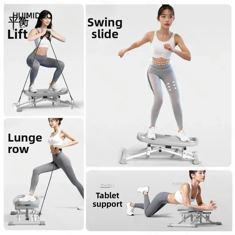 Waist twisting machine sliding machine 2-in-1 household fitness equipment exercise weight loss shaping fat burning