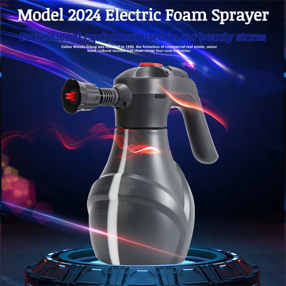 Electric foam spray can Wireless charging Special for car washing High pressure pa kettle Special for fan shaped spray can car