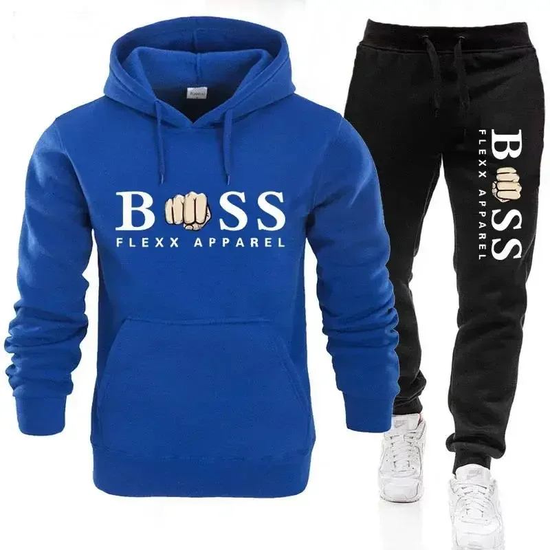 2024 New Fall Winter Men Hoodies Pants Sweatshirts Sweatpants Two Piece Sets Suit Tracksuit Jogging Sportswear new in men\'s sets