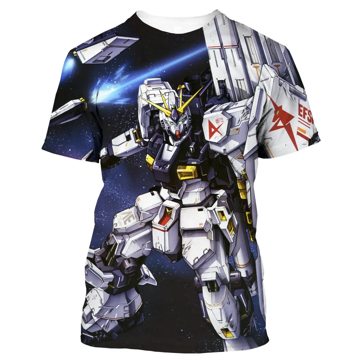 Bandai Japanisches Anime Mobile Warrior Gundam Mobile Kurzarm-T-Shirt, lässig, locker, für den Sommer, Outdoor, Laufen, Sportbekleidung