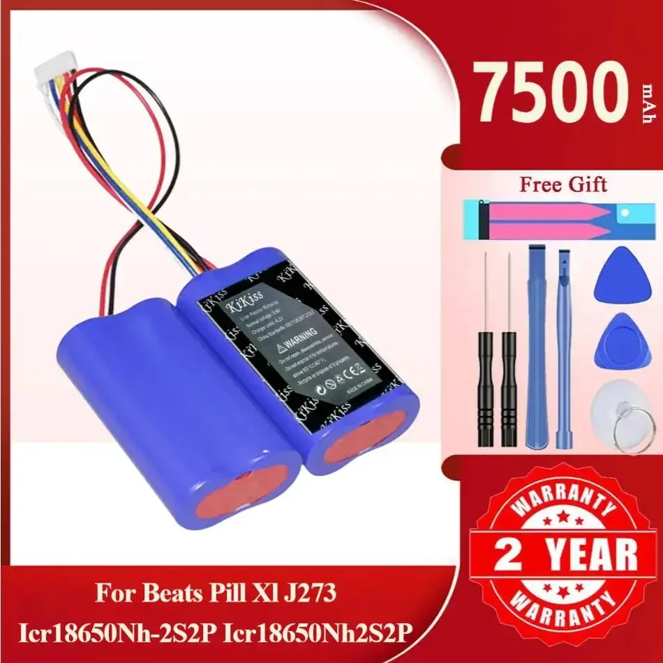 Li-ion Polymer Battery For Beats Pill XL J273 ICR18650NH-2S2P Speaker,J273,7500mAh