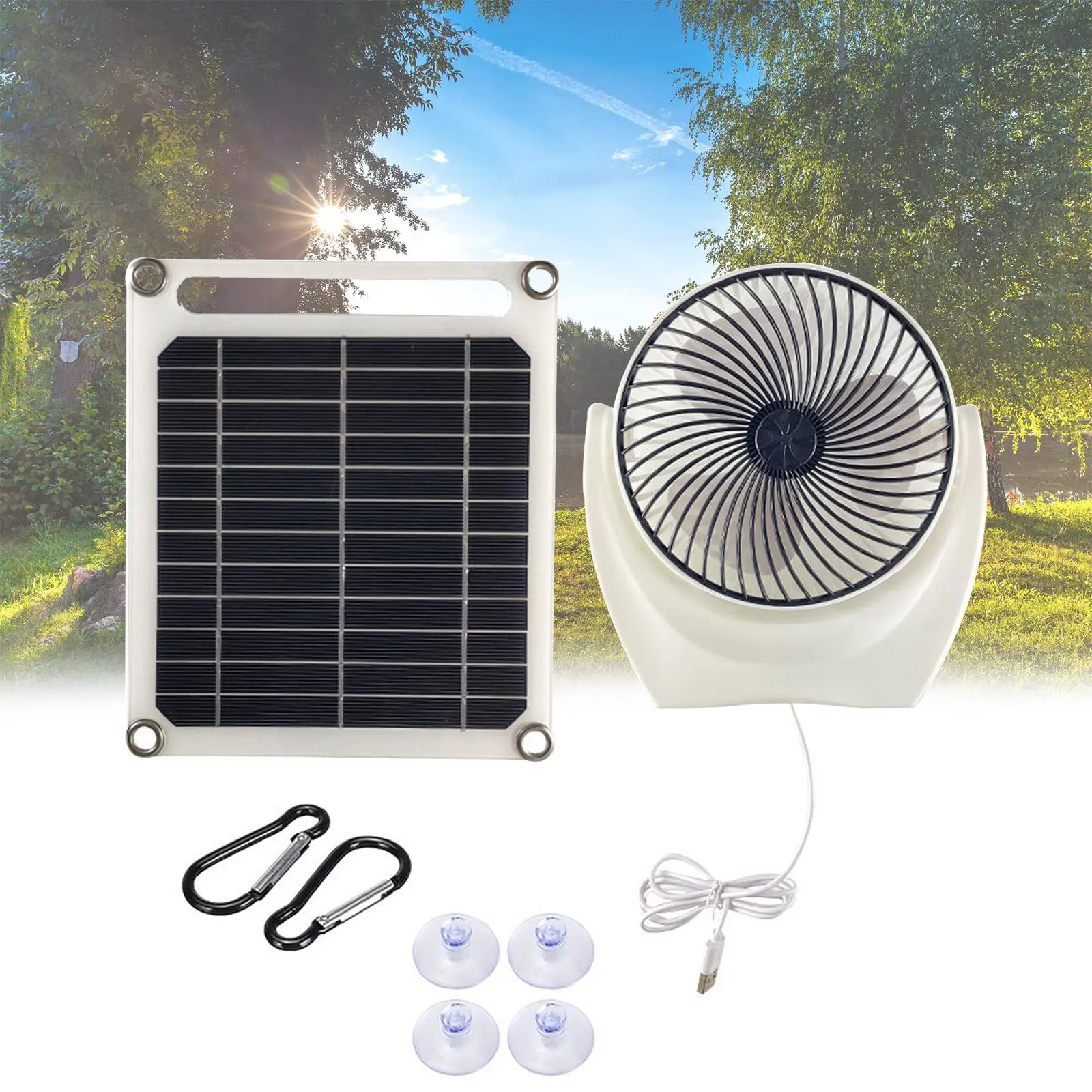 

Зарядное устройство вентилятора солнечной панели | Портативный вытяжной вентилятор Green Energy | Многомощная зарядка через USB