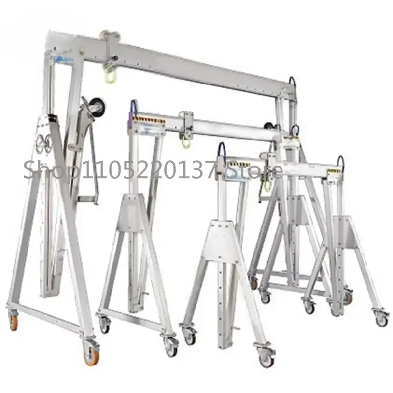 2 Ton Mobile Portable Adjustable Lifting Equipment Aluminum Gantry Crane For Sale