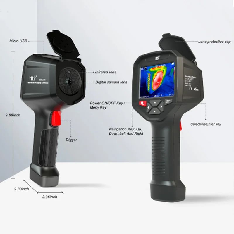 Hti HT-A10 Handheld Infrared Thermal Imager for PCB Circut Repair Floor Heating Detect Thermal Camera Resolution 252x192