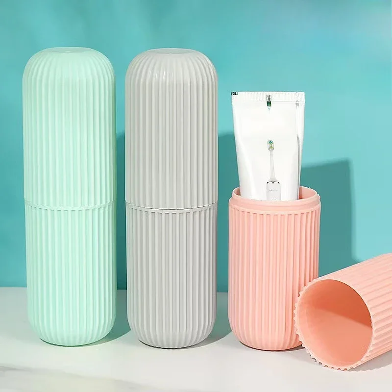 Two Cup Toothbrush Storage Box，Simple and Portable Travel Toothbrush Box, Couple's Travel Toothbrush Storage Cup, Toothbrush Cup