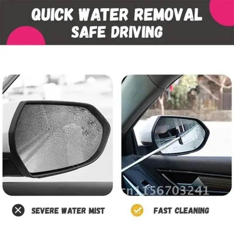 Quickly Clean Retractable Rearview Mirror Wiper for Auto Glass with Water Mist Wiper Tool