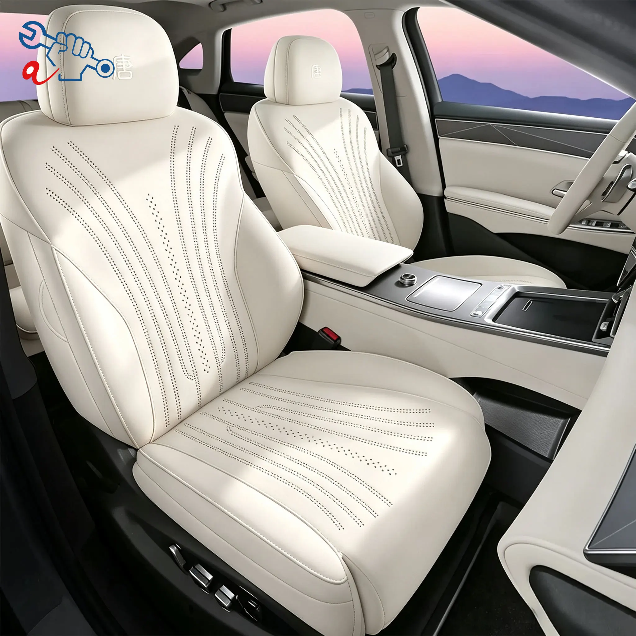 Left-Drive Car Seat Cover For BYD Tang L Atto 8 2025-2026 All Season Seat Cushion Custom Fit Full Surround Protective Covers