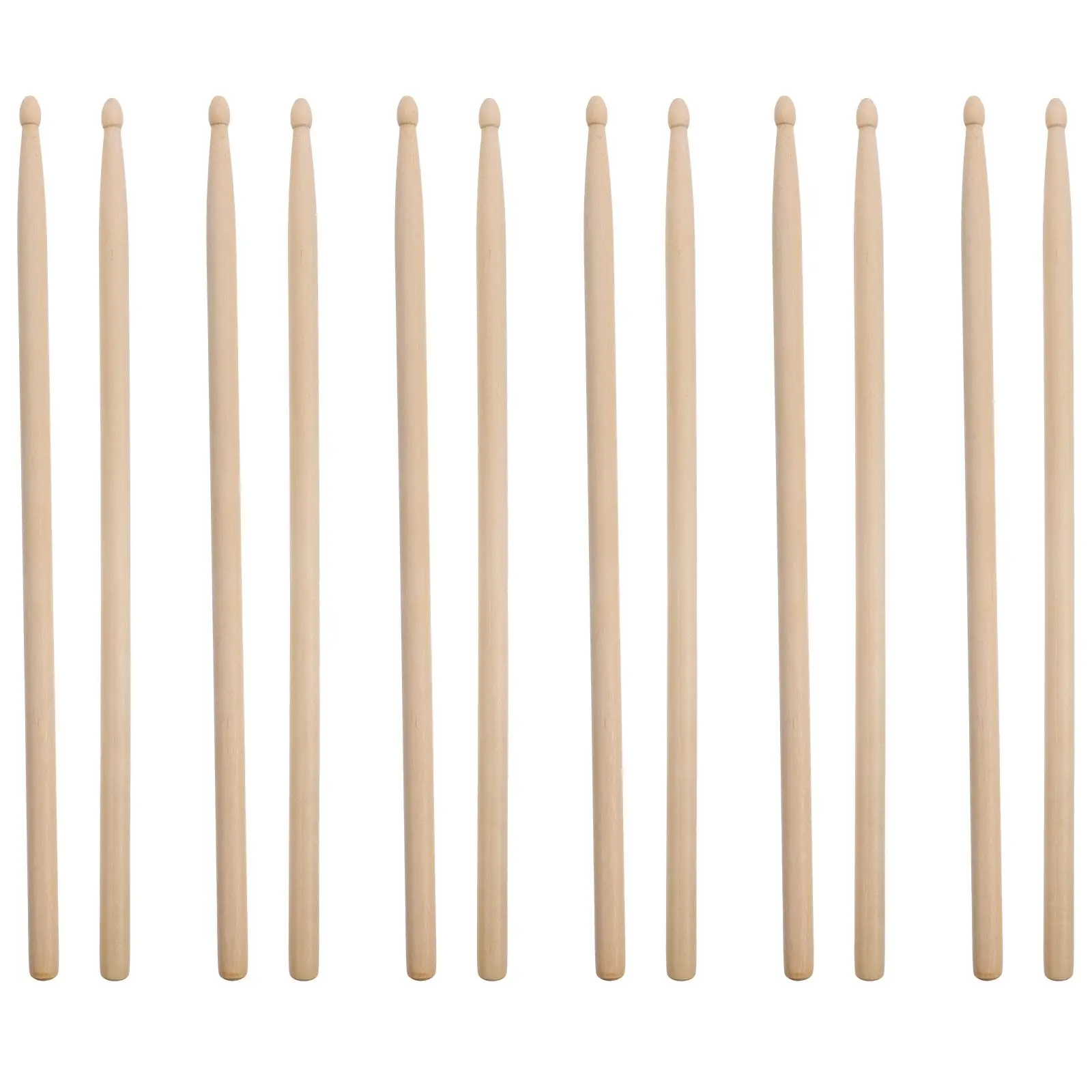 

6 Pairs Drum Sticks Wooden Practice 5A Maple Ergonomic Anti Slip Suitable Acoustic Electronic Percussion Accessories Musical