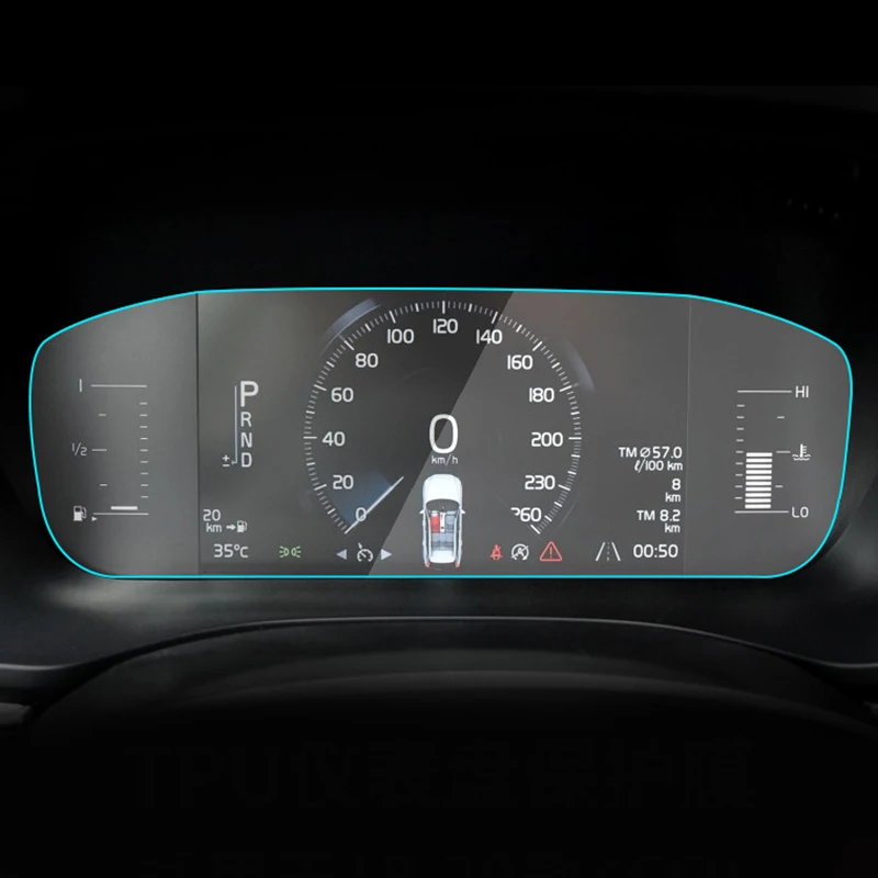 For Volvo XC40 V90 S90 S60 V60 2021 Car Nterior Instrument Panel Membrane LCD Screen TPU Protective Film Anti-scratch Speedomete