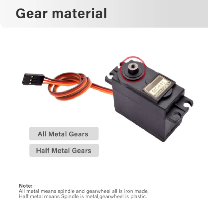MG995 180 360 Arduino Metal Gear 995 RC coche servomotor de torsión de alta velocidad Servomotor juguetes camión Robot helicóptero avión DIY