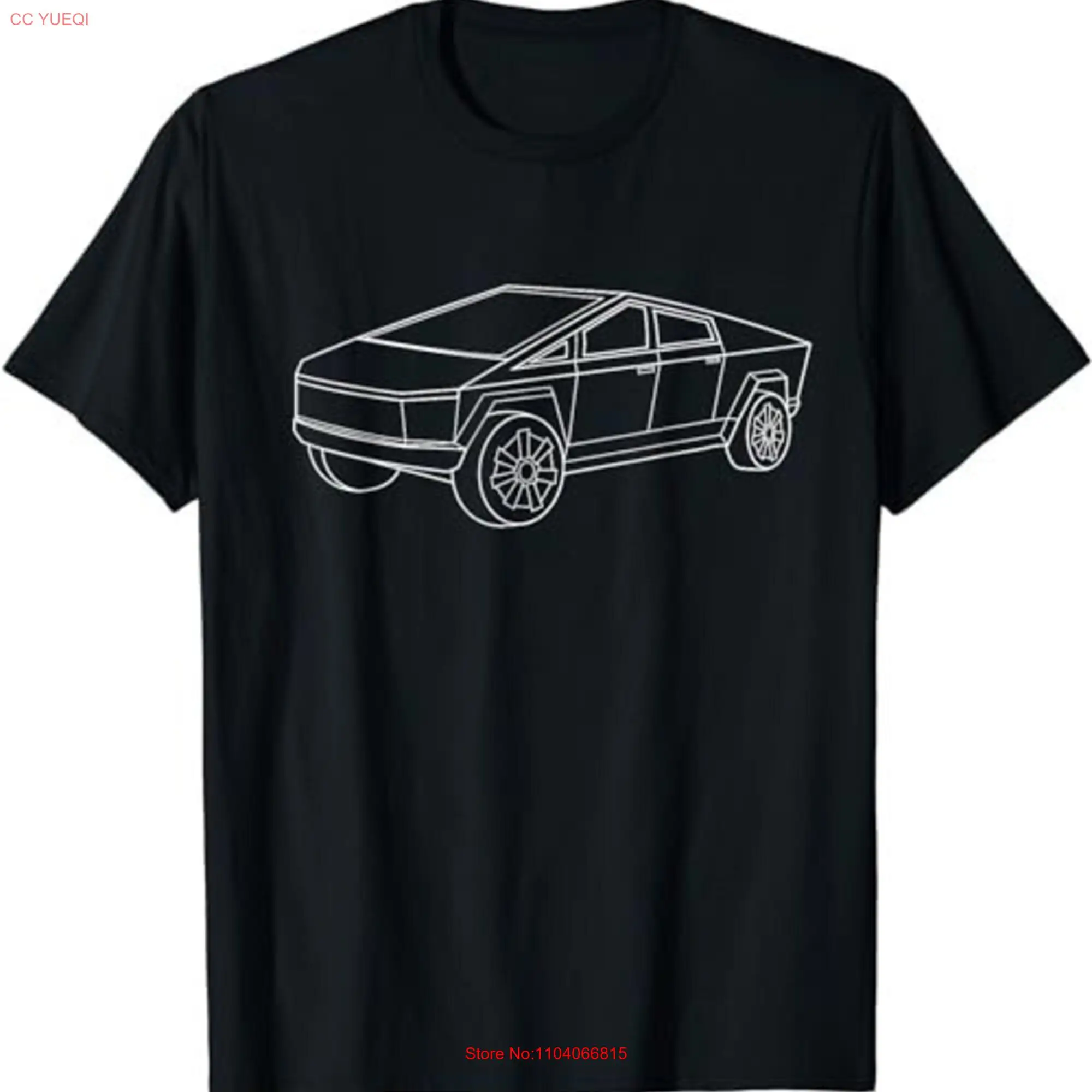 CyberTrucks Line Art Futuristic Truck Cyber Design EV Fan T Shirt SweaT 101209 long or short sleeves