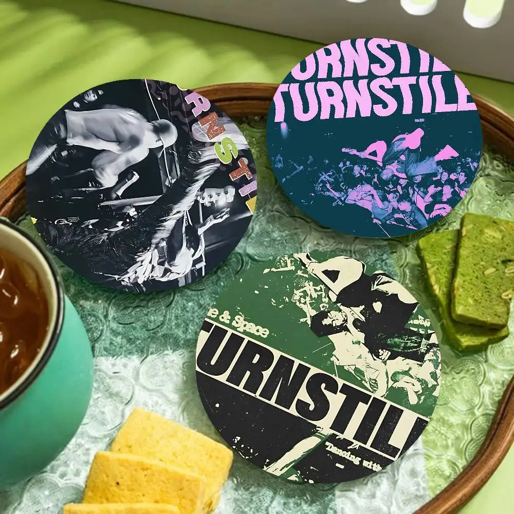 Hardcore Band Turnstile Wooden Coaster Coffee Teacup Decoration Coffee Shop Beverage Shop Family Restaurant Cafe Decoration