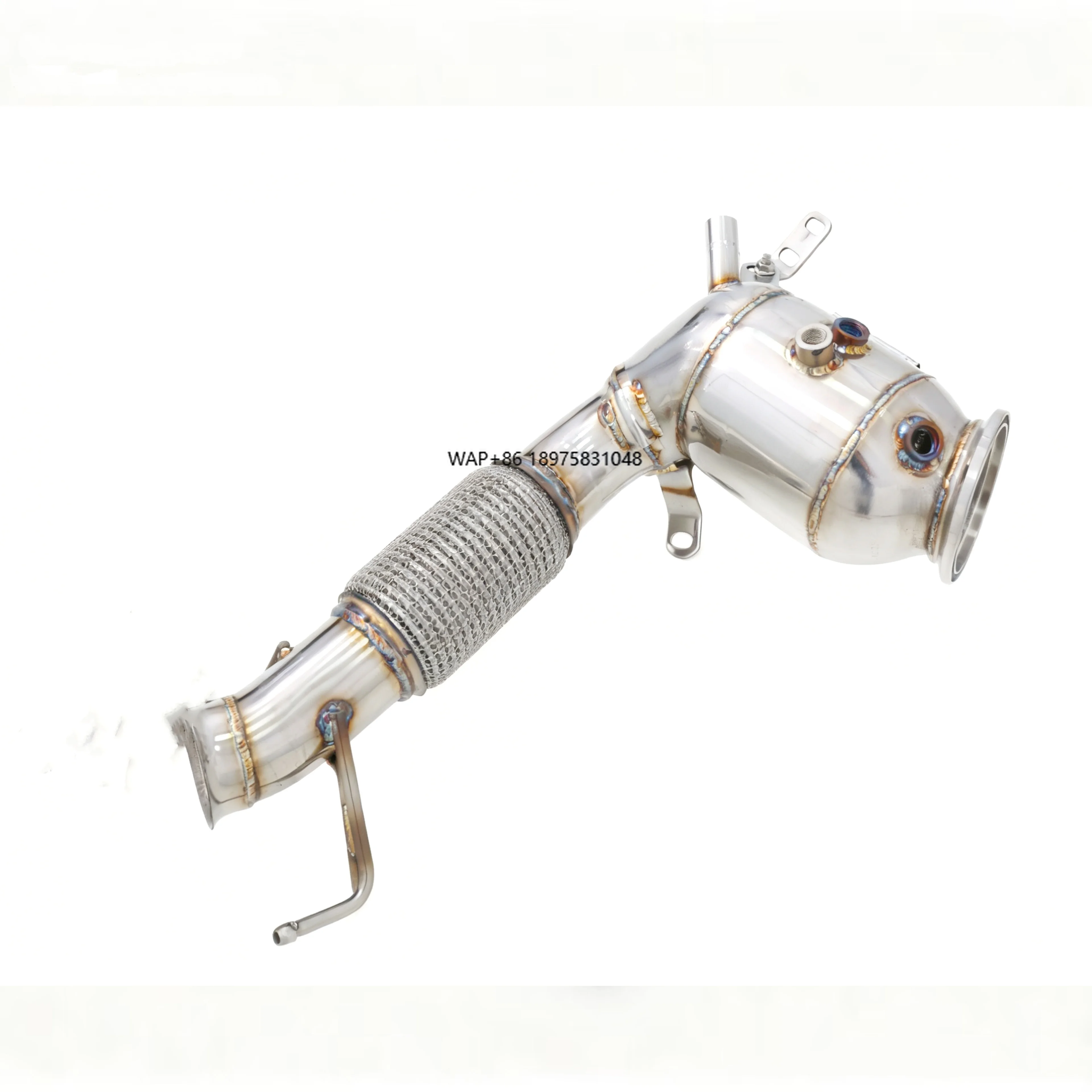 

Factory Customization 304 Stainless Steel 1.5mm Mirror Polished Racing Catted Downpipe 1 Year Warranty for F66/F67 2.0T